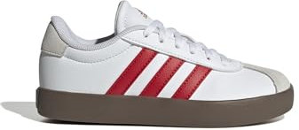adidas Mixte Enfant VL Court Shoes, FTWR White/Better Scarlet/Grey One, 38 EU
