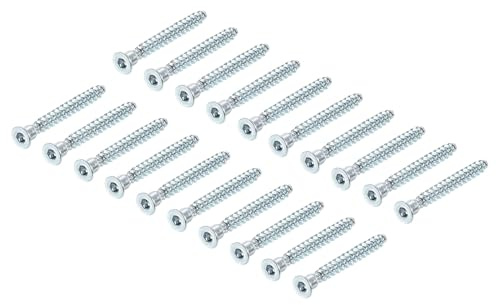 QUARKZMAN 20 Stück Möbel Confirmat Schraube 6,3x50mm verzinkt versenkt | Sechskant Holzschrauben, Möbel Verbindungsschraube, selbstschneidend