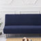WWQQKJ Sofabezug ohne Armlehnen, einfarbig, 2/3-Sitzer, dehnbar, schmutzabweisender Bezug for Schlafsofa, waschbar, rutschfest, faltbar, Clic-Clac-Sofabezug(Blu Reale,190-230cm)