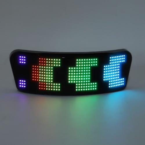 Motorradhelm-Licht, APP Custom Edit Bluetooth Vollfarb-LED-Bildschirm für Motorradhelm, Professionell Beleuchteter Motorradhelm-Display-LED-Bildschirm Zum Fahren