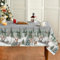 Artoid Mode Schneeflocken Bäume Schneemann Rentier Weihnachten Tischdecke 140x160 cm, Winter Fleckschutz Tischwäsche Küche Dekoration Party Dekor