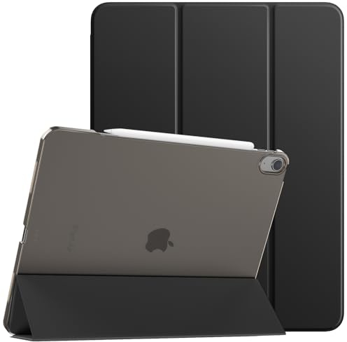 TiMOVO Custodia per iPad Air 13 Pollici (M3/M2-2025/2024), Cover Sottile Con Supporto per iPad Air 13 Pollici, Supporta Touch ID, Auto Sveglia/Sonno con Retro Traslucido - Nero