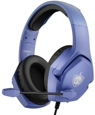 YOTMS Gaming Headset PS4 Headset with 7.1 Surround Sound, Gaming Over Ear Headphones with Noise Cancelling Flexible Mic for PC, PS4/PS5, Switch (Purple)
