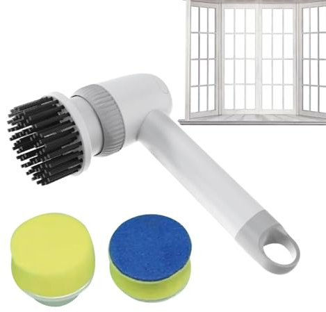 Electric Spin Scrubber - Cordless Cleaning Brush | Electric Scrubber, Shower Cleaner Brush, Kitchen Scrub Brush, Dishwashing Brush for Dishes, Bathroom, Pots, Pans, Kitchen