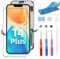 Moautodc Display für iPhone 14 Plus: 6.7 LCD FHD 3D Touchscreen Digitizer Rahmen Montage und Reparaturkits (Modell A2632, A2885, A2888, A2887, A2886)