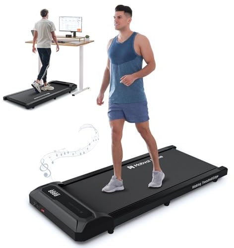 Mobvoi Walking Pad Laufband für Zuhause Tragbares Unter-Tisch-Laufband mit Fernbedienung und LED-Anzeige, Walking Jogging Laufband, einstellbare Geschwindigkeiten 6/KMH Einfache Lagerung