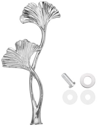 QUARKZMAN 1 Etagen Kuchen Tablett Ständer Griff Metall Kuchenständer Halter Cupcake Dessert Teller Hardware Befestigung Griff Ständer für Hochzeit Party Festival Kuchenplatte, Silber (Blume)