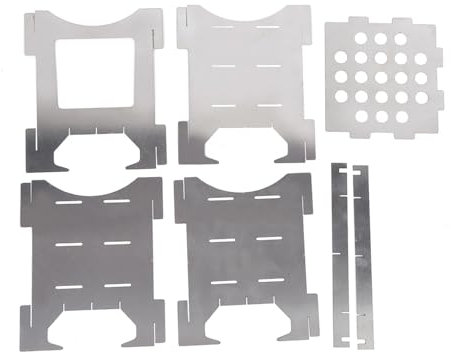 Klappbarer Holzofen aus Edelstahl für Camping Im Freien, Einfach zu Lagern und zu Transportieren, Geeignet für Picknick und Rucksackreisen, Kompakte Größe