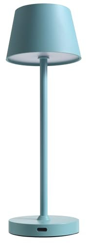 ROLF KERN LED-Tischleuchte Club Nano | 21 cm | Akku-Tischlampe dimmbar, Touch-Dimmer, warmweiß 2700K, IP54, 100lm, 1,2W, kabellose Tischlampe modern, außen, innen Türkis