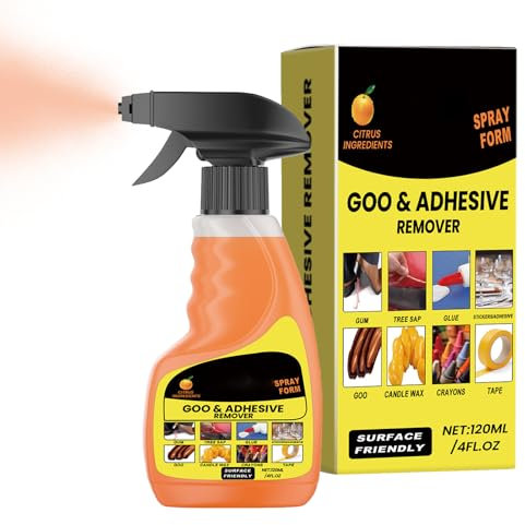 Eastuy Spray rimuovi adesivi per auto, 120 ml, spray multiuso per rimuovere adesivi e su metallo, legno, moquette, mobili per interni e carta da parati