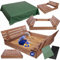 MODO24 Sandkasten mit Deckel, Sitzbänken und Schutzplane, Holzsandkasten, Gartenspielzeug für Kinder, Sandkasten für Garten, Outdoor Sandkasten, Abmessungen 140x137 cm, Farbe: Braun (imprägniert)