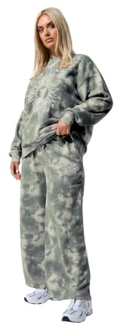 Yours Limited Collection Curve Graphic Tie Dye Joggers - Women's - Plus Size Curve