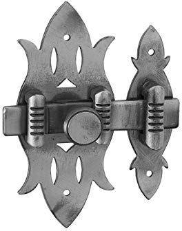 THIRARD Targette Acier Patiné | targette de porte, acier, finition patiné, meuble, gris, montage en applique, pose réversible