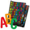 itenga Sticker Aufkleber Buchstaben Zahlen Zeichen bunt zum Basteln Bekleben Personalisieren Schultüten Einladungen Geschenke
