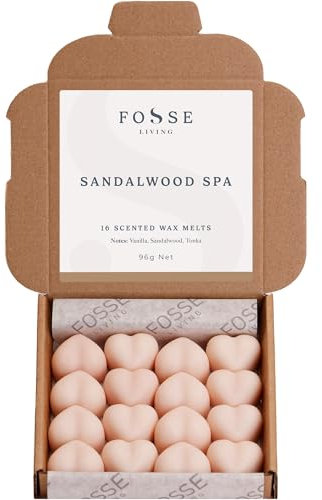 Sandalwood Spa Strong Scented Wax Melts 16 Pack - The Gift for Every Occasion – Made in The UK