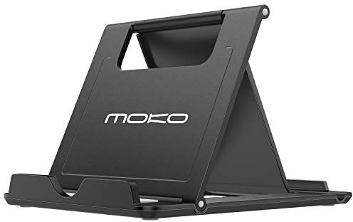 MoKo 6-12.9 Inch Tablet/Phone Holder, Universal Adjustable Stand for iPad 10.2 10th/2022, iPad Pro 11/12.9 2022, iPhone 14/14 Pro/14 Pro Max/13/12/11, iPhone SE, iPad Mini 6/5, Air 5/4/3