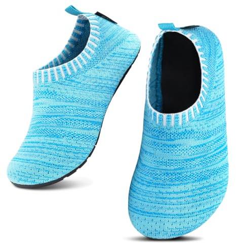 SAGUARO Hausschuhe Kinder, Leichte rutschfeste Slipper | Badeschuhe Jungen Mädchen, Angenehm zu Tragen, Leicht An- und Auszuziehen, Flexibel für Bewegung, für Zuhause und Schule