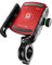 BTNEEU Soporte Movil Bicicleta, Anti Vibración 360° Rotación Soporte Móvil Moto Ajustable Soporte Teléfono Bicicleta Compatible para iPhone Samsung Huawei y Otro 3,5'' a 7,0'' Smartphones (Rojo)