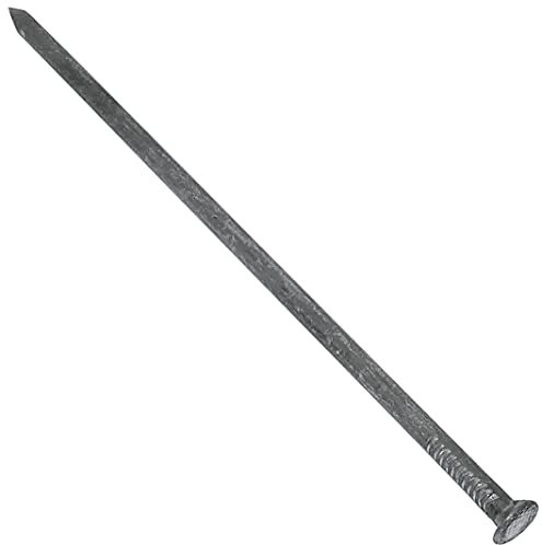 AERZETIX - Juego de 10 - Clavos de cabeza plana puntas - Ø7.6x260mm - en acero al carbono - fijación de madera - DIN 1151 - C48521