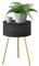 [en.casa] Beistelltisch 'Forshaga' 50x35cm Tabletttisch Metall Wohnzimmertisch mit Abnehmbarer Tischplatte Schwarz-Gold