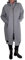 COOLER Damen Sweat-Mantel Hoody-Jacke Mega Warm und Kuschelig (GREY)