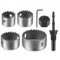sourcing map Bi-Metal Hole Saw Set, 1-1/4 (32mm) 1-1/2 (38mm) 1-3/4 (44mm) 2-1/8 (54mm) HSS(High Speed Steel) Hole Cutter Drill Bit for Metal Wood Plastic PVC Board Gray 4pcs