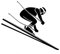 PBHYDK 2 Stücke Interessantes Skifahren Alpine Sport Silhouette Vinyl Auto Aufkleber Schwarz 14,9 cm * 12,8 cm Laptop Koffer LKW Zubehör Auto Aufkleber Dekoration Aufkleber