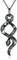 YFN Schlange Halskette Sterling Silber Tier Schlangen Anhänger Kette Gothic Schmuck Gotisch Geschenke für Damen Herren (Schwarz)