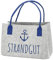Cepewa Filztasche Aufdruck Strandgut maritimer Look │ Filz 40x26x26,5cm Henkel │ Shopper Stickerei Strandtasche (1 x Filztasche Strandgut)