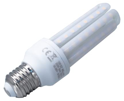 LED E27 Röhrenlampe, 16 W = 128 W, 1280 Lumen, Durchmesser 42 mm, Länge 150 mm, Form als Energiesparlampe CFL (1, 6500 K)