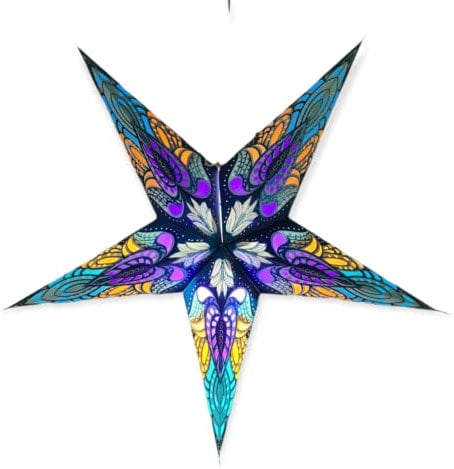 Papier Stern Laterne Lampenschirm Papier Stern Lichtblenden Groß 60cm Stern Hängende Dekorationen für Weihnachten Hochzeit Heimdekoration Party PB 001