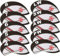 TOHMLAPE GOLF 10pcs White and Black UK Union Jack Flag Patterned Neoprene Golf Club Iron Head covers cover set Headcovers Protect Case With Large Number Tags