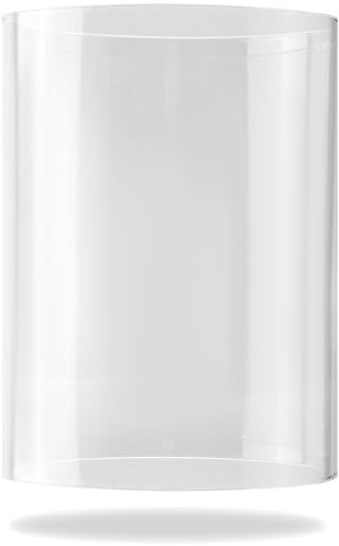 ANDEKO® Ersatz Glaszylinder Bioethanol Tischkamin | Feuerfestes Glas 14cm x 22cm | Glasröhre feuerfest kompaktibel zu Tischkaminen mit rundem zylindrischem Sockel | Borosilikatglas | Glas Zylinder