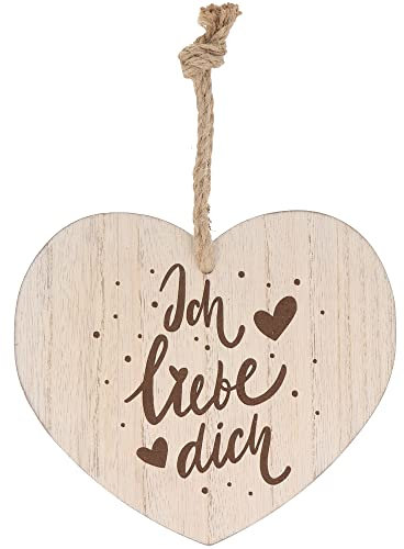 Spruchreif | Deko Herz mit Gravur | Holzherz mit Gravur | Herz mit Spruch | Shabby Chic Deko | Wanddeko Herz | Geschenk Paare | Geschenk Hochzeitstag |Ich Liebe Dich