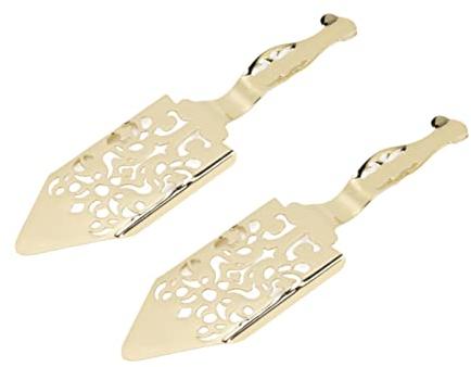 Absinthe Spoon, 2 Pcs Absente Slotted Spoon Stainless Steel Absinthe Spoons Vintage Absinthe Dripper Set for Wormwood Cocktail(Gold)