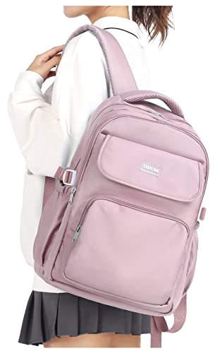 HYC00 Schulrucksack Mädchen Jungen Teenager Rucksack Schule Damen Schultasche Multi-Tasche College Rucksack Schulranzen Casual Daypacks Laptop Backpack School Bag Tagesrucksack für Arbeit Reise, Lila