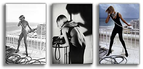 FISH DRAGATE Helmut Newton 213344 Leinwand-Poster, Wandkunst, Dekoration, Bild, Gemälde für Wohnzimmer, Schlafzimmer, Dekoration, Rahmen-Stil, 40 x 60 cm