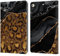 Head Case Designs Offizielle UtArt Dunkelvergoldeter Leopard Wildkatze Marmor Leder Brieftaschen Handyhülle Hülle Huelle kompatibel mit Apple iPad 9.7 2017 / iPad 9.7 2018