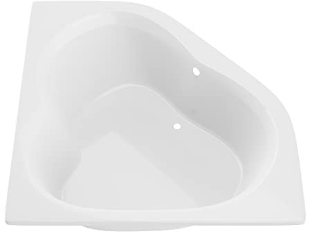 ANZZI Drop-In Bathtub Soaker Corner Tub - Petra 5 ft. Acrylic Center Drain Corner Bathtub in White - Luxurious Corner Soaking Tub for Your Bathroom