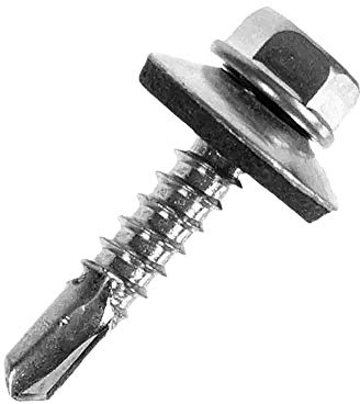 DOJA Industrial | Tornillos Autotaladrantes M5 | Pack 300 | 5,5*22mm | Tornillos Roscachapas Hexagonal con Arandelas para Chapas Metalicas | Tornillo Autotaladrante para Metal, Panel Sandwich Tejado