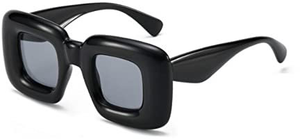 Aiweijia Lustige Sonnenbrillen Frauen, Rechteck dicker Rahmen aufblasbare Fun Sonnenbrillen Männer, UV-400 Schutz Festival Party Sonnenbrillen