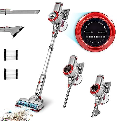 Duronic VC24 Scopa elettrica ricaricabile 220 W | 3 velocità | Aspirapolvere e aspirabriciole senza fili | Batteria ricaricabile | Autonomia 50 min | Senza sacco | Filtro HEPA | Tappeti e pavimenti