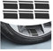 CGEAMDY 6 Stück Autorad Reflektierende Aufkleber, Auto Styling Auto Reifen Felge Dekoration Zubehör, Auto Selbstklebende Aufkleber DIY Motorrad Rad Aufkleber(Schwarz)