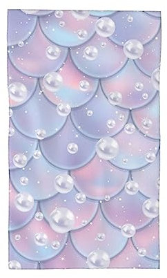 BAFAFA Meerjungfrau Schuppen Gedruckt Gesicht Waschlappen Schnell Trocknende Waschlappen Weiche Fingerspitze Handtücher Saugfähige Gesicht Waschlappen Weiche Make-up-Entferner Tücher