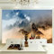 GIVLWF Papier Peint de 3D Animal Loup Créatif, Loup Hurlant à La Lune Panoramique Déco Mural - pour Salon Chambre D'Enfant Décoration Murale 150 x 105 cm