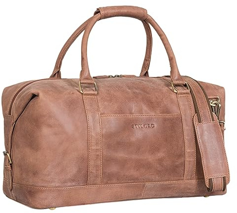 STILORD Viator Leder Reisetasche Groß für Damen und Herren XL Duffel Bag für Urlaub Reisen Sport Moderner Vintage Weekender aus Hochwertigem Echtleder Farbe:Messina - braun