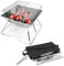 Grill De Camping Portable Robuste, Antirouille, Résistance À La Corrosion, Feu De Camp Pliable, Grill En Acier Inoxydable 430 Pour Le Camping, La Randonnée, Les Pique-Niques, Les Voyages, Etc