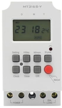 DEBLAN Temporizzatore programmabile su Guida DIN 220VAC 25A MT316S-Y con Timer LCD Giornaliero/mensile/Interruttore orario Digitale annuale