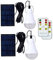 Meichoon Solar-Leuchtmittel, 2 Stück, Fernbedienung, tragbar, LED, für den Außenbereich, Licht, für Hühnerstall, Camping, Wandern, Nacht, Angeln, Notfall, MY13