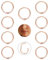 CASSIECA 9stk 16G Nasenpiercing Ring 316L Chirurgenstahl Nasenring Nostril Piercing Septum Ring Hoop Helix Conch Piercing Rosa Gold Clicker Knorpelohrring Lippenring 10mm